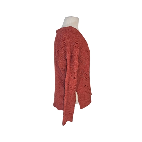 NWT Cupcakes And Cashmere Burnt Orange Pullover Loose Fit Maj Sweater - Picture 7 of 13